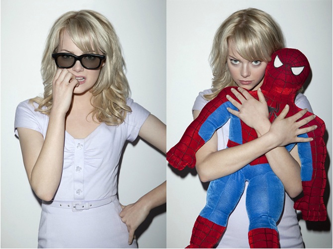 Emma Stone With Spider-Man for EW Magazine (May 2012)